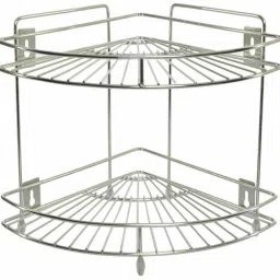 Stainless Steel Multipurpose Storage Organizer Corner Rack Stand Dish Racks Stainless Steel Wall Shelf-image-44
