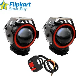 Universal Projector Fog Light With Red DRL Ring+Switch Fog Lamp Motorbike LED (12 V, 24 W)-image-11