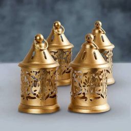 Exquisite Gold Moroccan Iron Hanging Lantern for Elegant Home Décoration Gold Cast Iron Hanging Lantern-picture-17