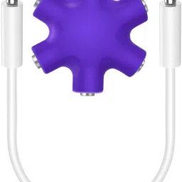 Gabbar Purple Purple 6 -Port Rockstar Multi Headphone 3.5mm Audio Splitter Phone Converter (Android, iOS) Phone Converter-image-6