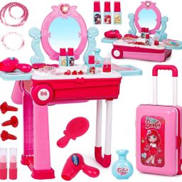 Kids Beauty Makeup Set Kit for Girls with Dressing Table & Chair M6-picture-10