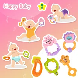 Happy Baby Rattle Set Colourful Rattle Set for Toddlers Rattle-image-79