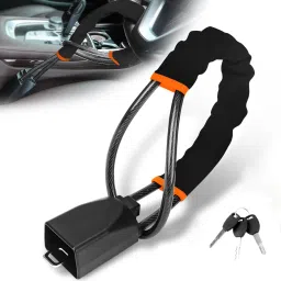 Wheel Lock with 3 Keys Car Steering Wheel Lock for Truck, SUV, Van, Hatchback Steering Wheel Lock Safety Belt Buckle Attachment Heavy Duty Steel Steering Wheel Lock-image-43