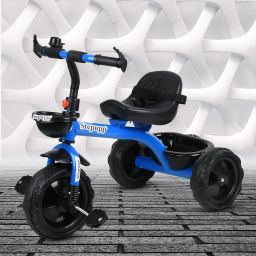 NTIC BABY TRICYCLE BLUE BASKET WITH FRONT AND BACK BASKET FOR KIDS blue basket tricycle for kdis Tricycle-12