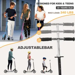kourevon 4 Height Adjustable, Load 100 Kgs, for 6+ Years Kids, Teens, Youth and Adults Kids Scooter image 3
