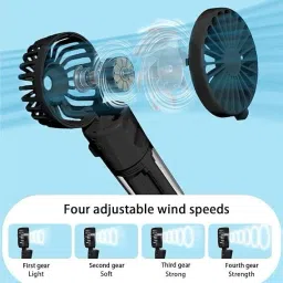 RelElseTech Mini Handheld Misting Fan, 4-Speed, Foldable, Battery Operated, Portable Use Mini Handheld Misting Fan, 4-Speed, Foldable, Battery Operated, Portable Use USB Fan image 2