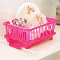 Dish Drainer Kitchen Rack Large 3 in 1 Sink Set Dish Rack Drainer Drying Rack Washing Basket Plastic-picture-39