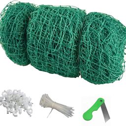 UVStabilizedNylonPigeonNetBirdNetMonkeyNet10X30FeetGreenColor30Tags30Clamp1Blade Camping Net-27
