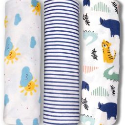 Printed Crib Swaddling Baby Blanket for AC Room-image-3
