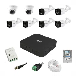 Impact by Honeywell 2MP 6 Bullet + 2 Dome CCTV +8 Channel DVR +1TB HDD+90 mtrs cable Cctv Camera Set Security Camera-9