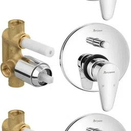 Uno concealed Diverter Body with Concealed Upper Part set of 3 pic 398 Uno Diverter with upper trim | Hot and Cold water Mixer | Complete set Diverter Faucet-24