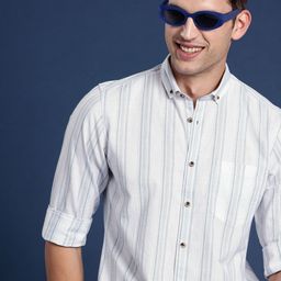 mast & harbour Men Regular Fit Striped Casual Shirt-picture-30
