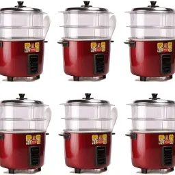 SR-WA18H (SS) Red Pack of 6 Food Steamer, Rice Cooker-72