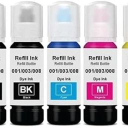 GPN PRINT 001/003 Ink Black + Tri Color Combo Pack Ink Bottle-9