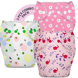 New & Improved Smart Nappy (SM |4-9 mths) Cloth Diaper For Just Borns Kit 1-22
