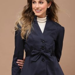 Women Solid Single Breasted Casual Blazer-image-56