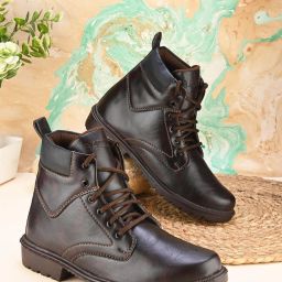 Men's Casual Outdoor High Top Lace Up Boots, Comfortable Hiking and Trekking Boots For Men-image-92