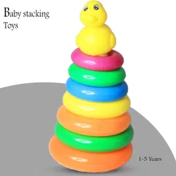 Plastic Original Rock-a-Stack,Multicolor, Classic Stacking Toy with 7 Colorful Rings to Grasp, Shake, and Stack! (Multicolor)-19