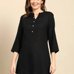 Women Solid Viscose Rayon Straight Kurta-image-48