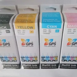 GPS Colour Your Dreams Ink Refill for Epson 001 003 Compatible Epson L5190, L3150, L3110, L1110, L4150, L6170, L4160, L6190, L6160 4 Colour Set. Black + Tri Color Combo Pack Ink Bottle-2