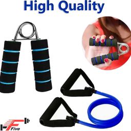 0.5 kg Resistance Tube & Hand Gripper For Exercise & Stretching, Suitable in Home Home Gym Combo-image-56