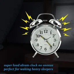 Analog Silver Clock-17