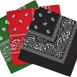Bismaadh Paisley Print Cotton Bandana Fashion Soft Stretch Head Wrap Headband Hair Band for Men & Women ["Black","Red","Green"] Handkerchief-image-60