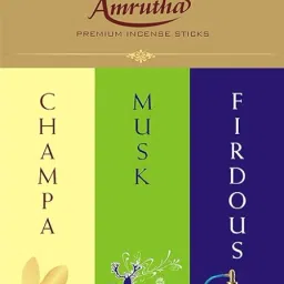 3 in 1 Incense Sticks Zipper, 120 g Chmapa, Musk, Firdous-19