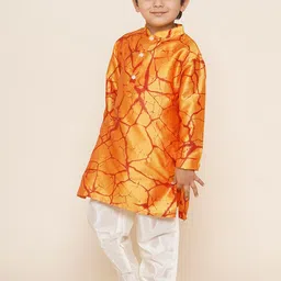 Sethukrishna Boys Abstract Printed Kurta with Pyjamas image 4