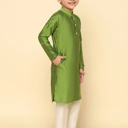 KISAH Boys Mandarin Collar Kurta with Pyjamas image 4