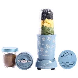 WONDERCHEF Nutri-blend Snowflakes 400 Watt 2 Jars Mixer Grinder Blender (22000 RPM, Full Copper Motor, Blue)-9
