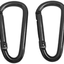 Black Aluminium Carabiner Clip Hook Keychain Buckle for Outdoor Carabiner-image-3