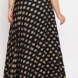 CLORA CREATION PLUS Plus Size Printed Flared Rayon Skirt image 3