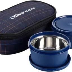 Deniz Lunch Box | 2 Stainless Steel Containers | Insulated Fabric Bag 2 Containers Lunch Box-20