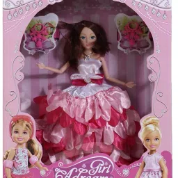 Pink Princess Doll for Pretend Play Movable Doll Set with Foldable Hands-79