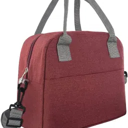 Lunch Bags Large with Adjustable Shoulder Strap and Pocket (Red)--27X15X23CM Lunch Bag-image-62