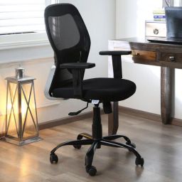 mintwud from pepperfry Tulip Breathable Mesh Ergonomic Chair in Black Colour-picture-11