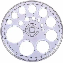 Protractor 360 Degrees Full Round with Circle Stencils 1 Pc Ruler-picture-18