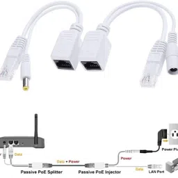 VOOCME Passive PoE Injector and Splitter Pair (Set of 1) CPOE/1P. Lan Adapter image 2