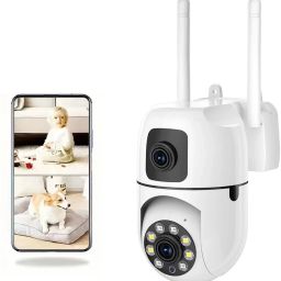 Bzrqx 1080P Full HD PTZ WiFi CCTV Camera Dual Lens Color Night Vision Monitoring Security Camera-image-111