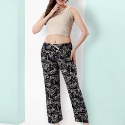 Rayon Full Length Printed Regular Pyjama For Women - Multi Women Pyjama-picture-4