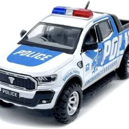 New Launch Blue Hawk Police Front & Tail Gate Door Openable Car Toy-47