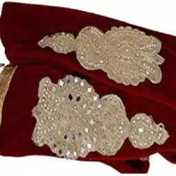 Velvet Embellished Maroon Men Dupatta-picture-19