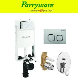 Half Frame Concealed Cistern, with divater body upper Pluto set of 1 pic 112 Dual Flush Tank-17