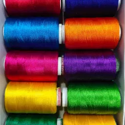 ® High Quality Silk Thread Multicolour Spools For Jewellery Making , Bangle Jhumka Making, Aari / Maggam Embroidery Blouse Work (Pack of 10pcs)-20