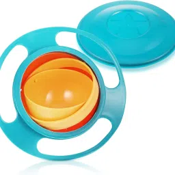 No Spill Gyro Bowl for Baby and Kids, 360 Degree Rotation Spill Proof Food Bowl - Plastic-6
