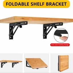 roztocze Heavy Duty Shelf Bracket for Bench Table 30 cm Shelf Bracket (Iron) 30 Shelf Bracket image 3