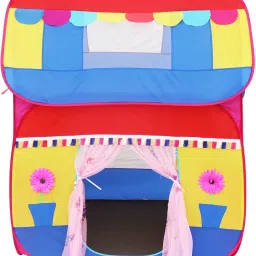Foldable Pop Up Hut Type Kids Toy Play Tent House Mulicolour-3