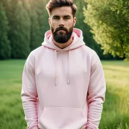 Men Solid Hooded Neck Pink Sweater-image-37
