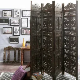 shilpi Solid Wood Palencia Room Divider In Brown Colour-picture-43
